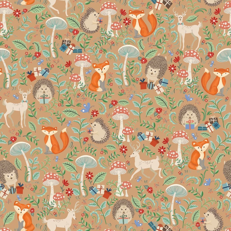 Jillson Roberts 6-Roll Count Baby Gift Wrap Available in 5 Different Designs, Krafty Fox - Image 1